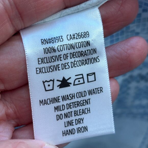 Robert Graham Player Classic Fit Button Down Shirt Mens M White Blue Flip Cuff - Picture 9 of 12